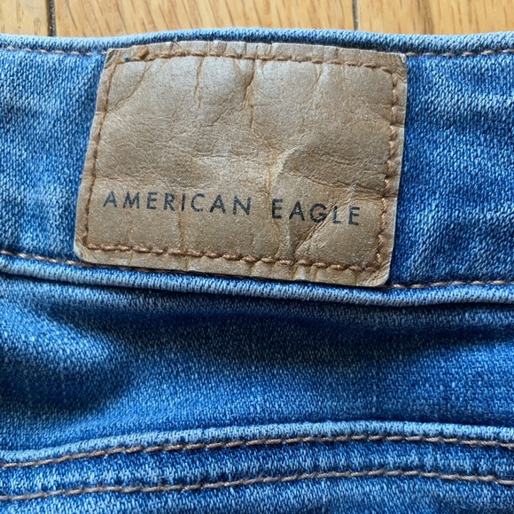 amercain eagle super stretch skinny faux ripped jeans. US size 6 - Picture 3 of 5